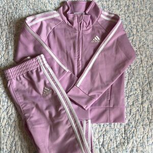 Adidas purple tracksuit set size 24 months